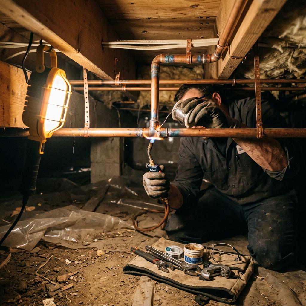 Emergency plumbing call